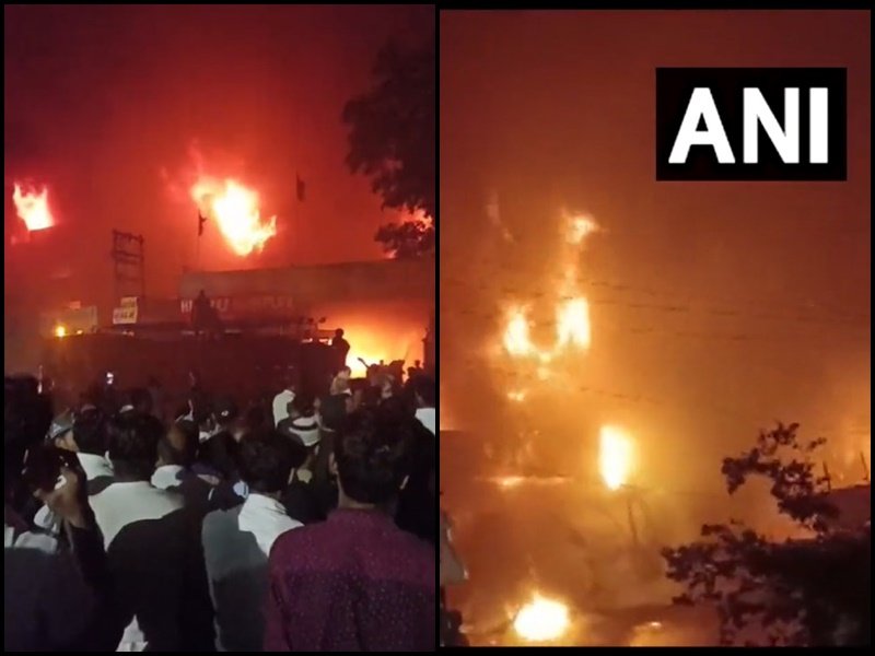 kanpur कानपुर : हमराज मार्केट में लगी आग से 10 अरब से ज्यादा का हुआ नुकसान