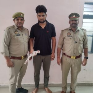 IMG 20230430 WA0354 स्टडी जोन लाइब्रेरी के पास फायरिंग करने वाला आरोपी पुलिस ने दबोचा