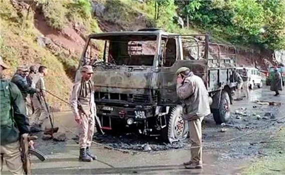 jamu स्टिकी बम लगाकर सेना के ट्रक को उड़ाने की थी सा‎जिश, आतं‎कियों की तलाश जारी