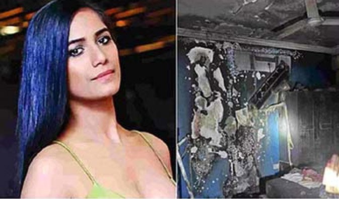 अभिनेत्री पूनम पांडे के घर में लगी आग