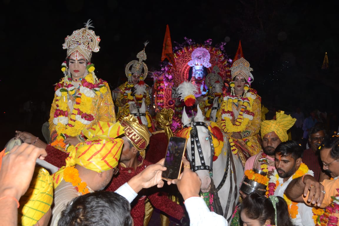 IMG 20231020 WA0551 श्रीमनःकामेश्वर बाल विद्यालय, दिगनेर में चल रहे श्रीराम लीला महोत्सव में निकाली गयी भव्य राम बारात