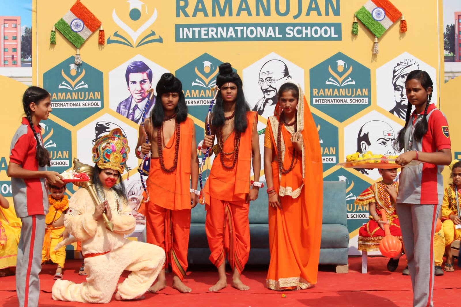 IMG 20231022 WA0273 रामानुजन स्कूल में हुआ राम-रावण युध्द लीला मंचन और किया रावण पुतला दहन
