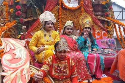 1 191 रामलला की प्राण प्रतिष्ठा, देशभर में जश्न का माहौल, मां चामुंडा देवी मंदिर से श्री राम रथ शोभा तक निकाली गई यात्रा 