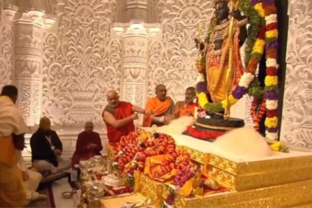 1 30 1 Ram Mandir Pran Pratishtha Live : राम मंदिर में रामलला की प्राण प्रतिष्ठा संपन्न