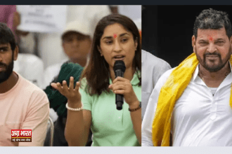 brijbhushan and puniya बृजभूषण शरण सिंह का बजरंग पूनिया पर हमला: ‘पद के लिए पत्नी का इस्तेमाल’ और सात सवाल