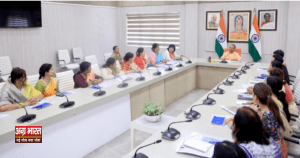 meeting of mahila ayog मुख्यमंत्री ने महिला आयोग को सौंपी बड़ी जिम्मेदारी; नारी शक्ति वंदन अधिनियम शीघ्र लागू होगा, महिला आयोग को कार्यक्रम तैयार करने का निर्देश