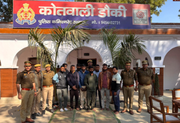 5 10 e1733928235979 Agra News: थाना डौकी पुलिस ने ग्राम कछपुरा में जुए के अड्डे पर मारा छापा, 9 जुआरी गिरफ्तार