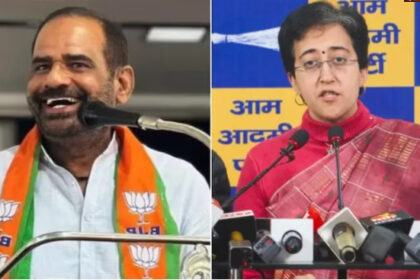 ramesh and atishi दिल्ली विधानसभा चुनाव से पहले बयानबाजी का दौर तेज, बीजेपी उम्मीदवार रमेश बिधूड़ी के बिगड़े बोल.. हिरनी जैसे दिल्ली की सड़कों पर घूम रहीं आतिशी